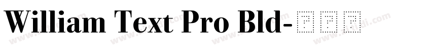 William Text Pro Bld字体转换